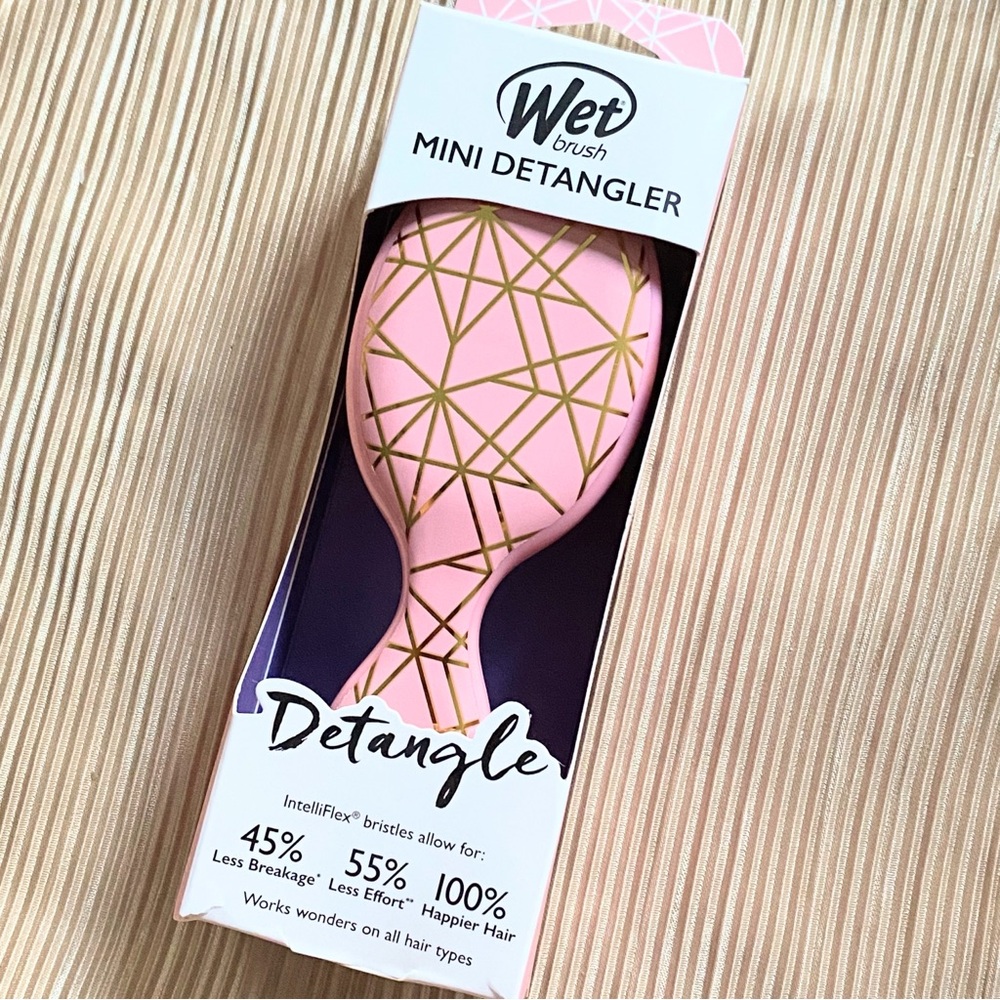 WET BRUSH MINI DETANGLER PINK GOLD GEO